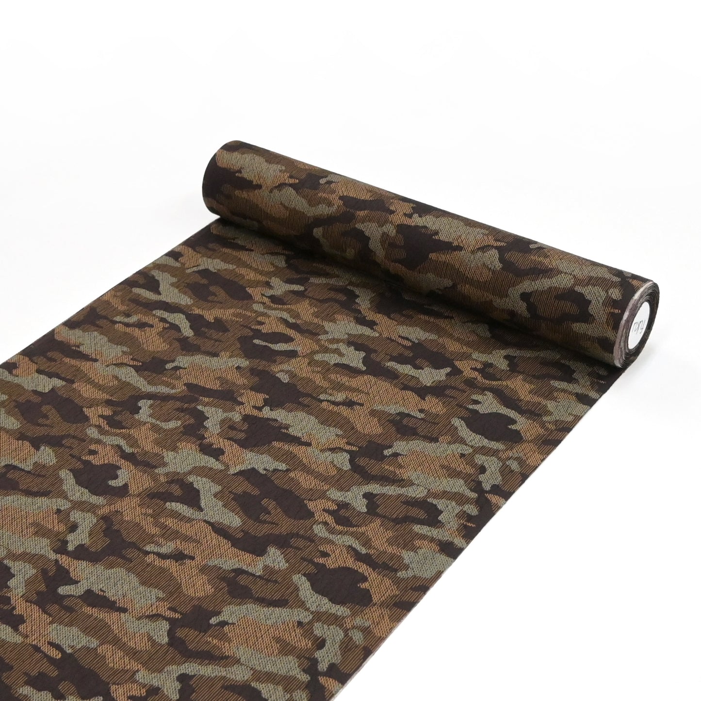 東レシルック 小紋 ～fuku～「カモフラージュ」ブラウン 【袷・単衣用】