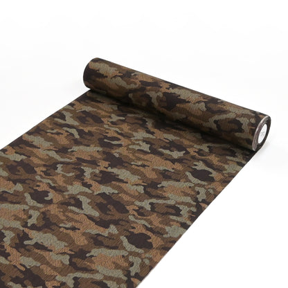 東レシルック 小紋 ～fuku～「カモフラージュ」ブラウン 【袷・単衣用】