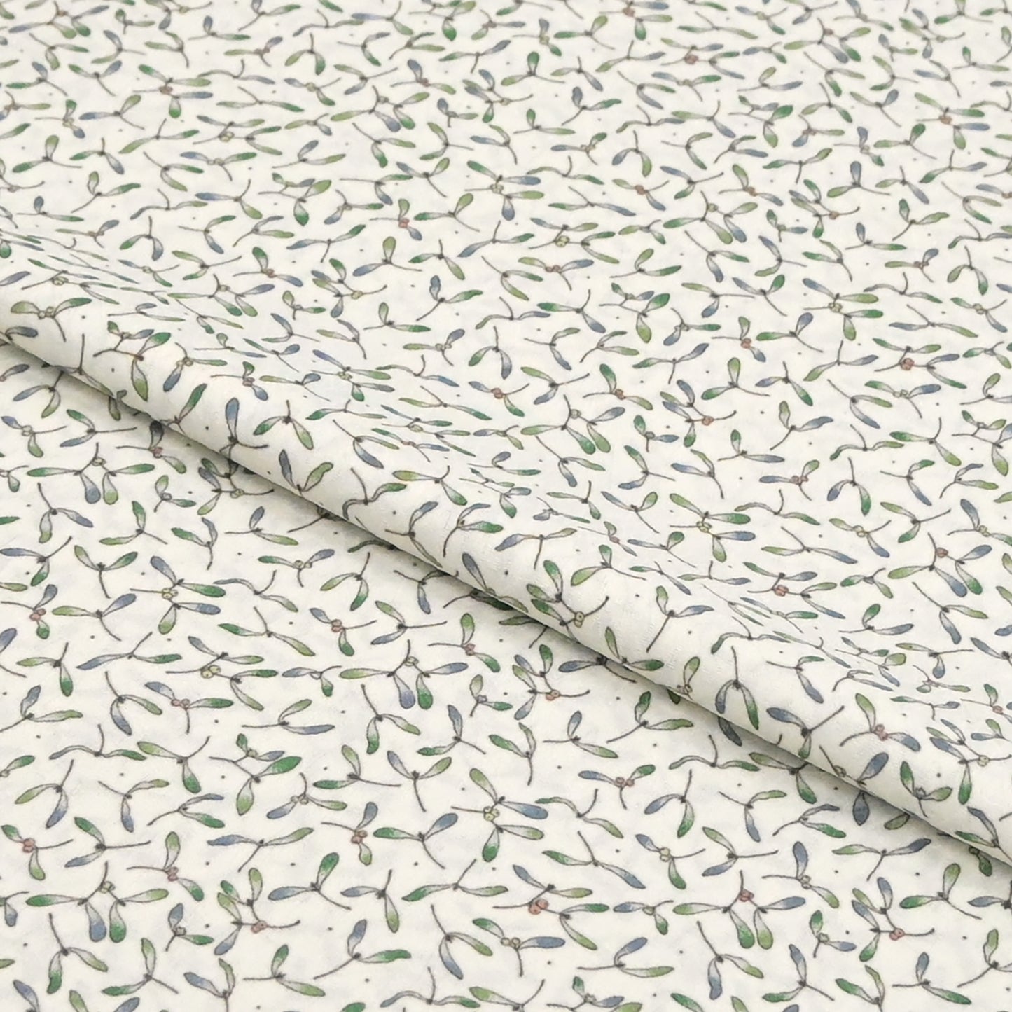 東レシルック 小紋 ～fuku～「ヤドリギ」オフホワイト 【袷・単衣用】