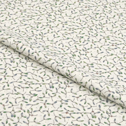 東レシルック 小紋 ～fuku～「ヤドリギ」オフホワイト 【袷・単衣用】