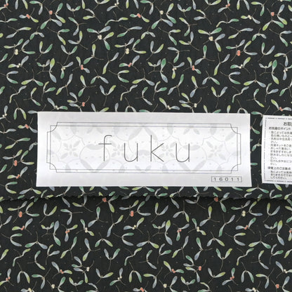 東レシルック 小紋 ～fuku～「ヤドリギ」ブラック 【袷・単衣用】