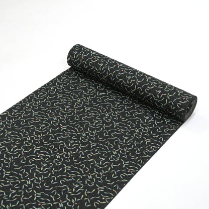 東レシルック 小紋 ～fuku～「ヤドリギ」ブラック 【袷・単衣用】