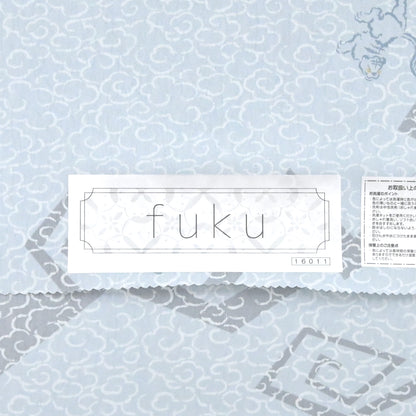 東レシルック 小紋 ～fuku～「雷雲に四神」ブルーグレー 【袷・単衣用】