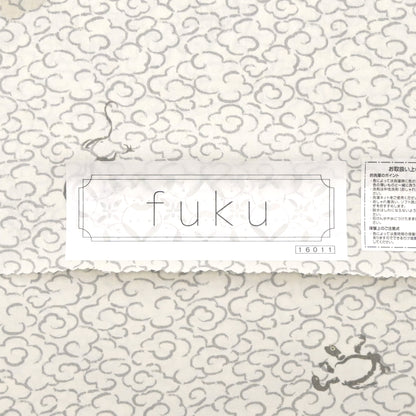 東レシルック 小紋 ～fuku～「雷雲に四神」オフホワイト 【袷・単衣用】