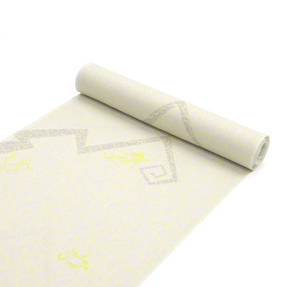 東レシルック 小紋 ～fuku～「雷雲に四神」ライムグリーン 【袷・単衣用】