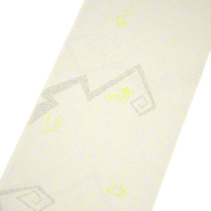 東レシルック 小紋 ～fuku～「雷雲に四神」ライムグリーン 【袷・単衣用】