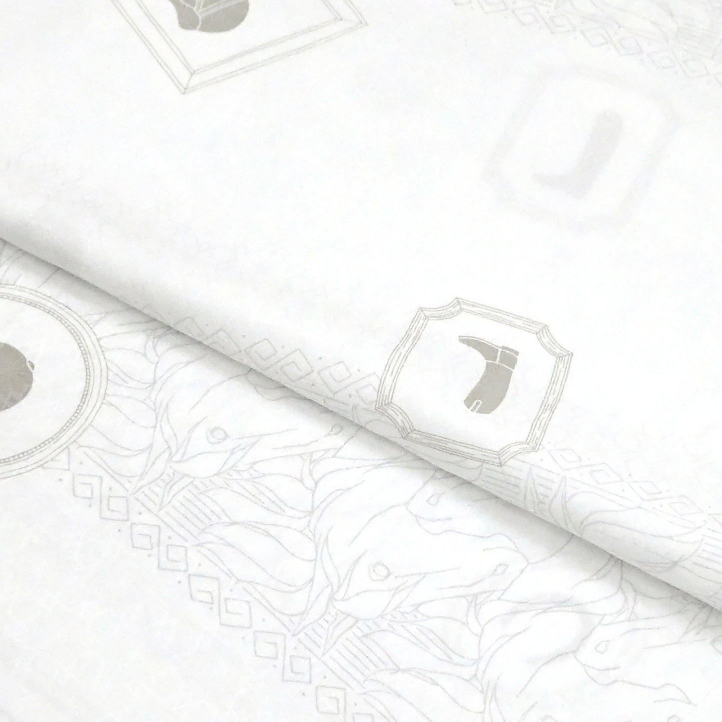 東レシルック 長襦袢 fuku-inner 「ホースパーク」ホワイト