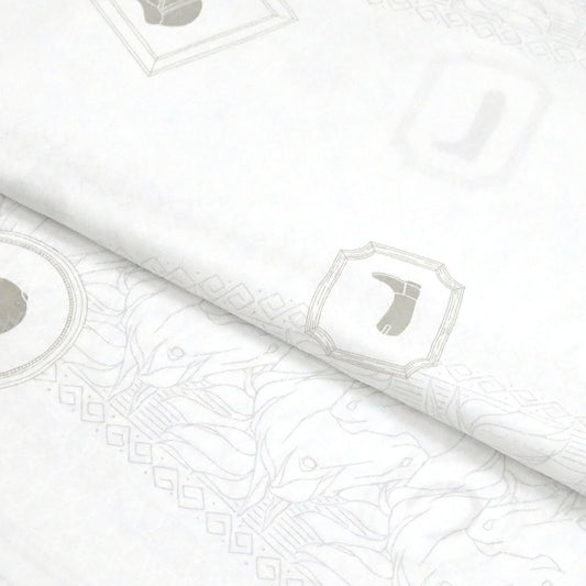 東レシルック 長襦袢 fuku-inner 「ホースパーク」ホワイト