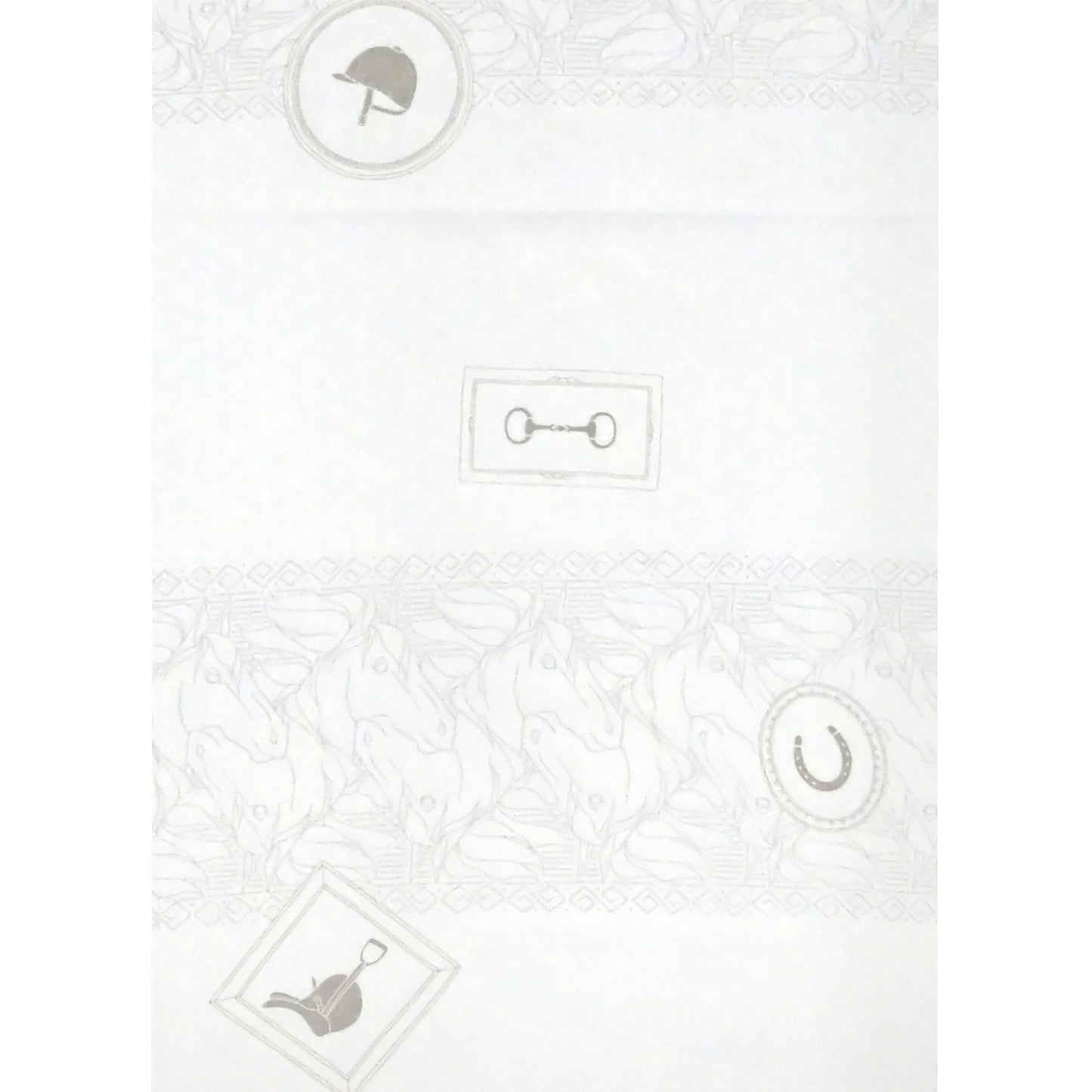 東レシルック 長襦袢 fuku-inner 「ホースパーク」ホワイト