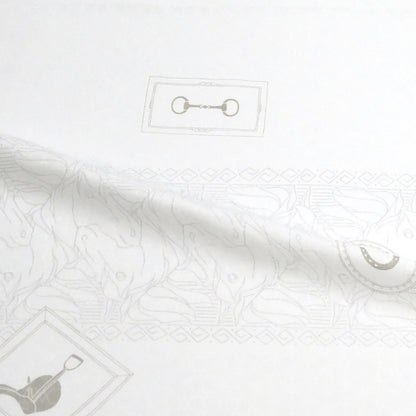 東レシルック 長襦袢 fuku-inner 「ホースパーク」ホワイト