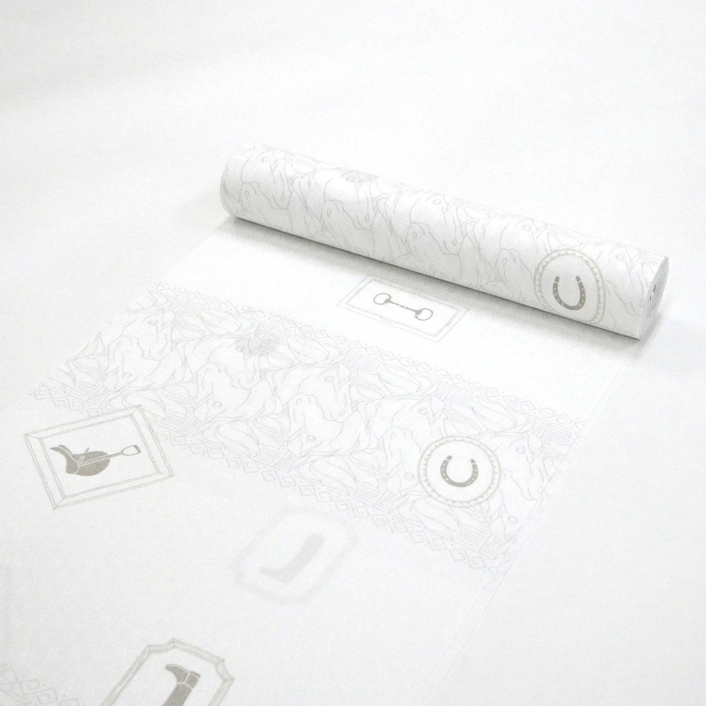 東レシルック 長襦袢 fuku-inner 「ホースパーク」ホワイト