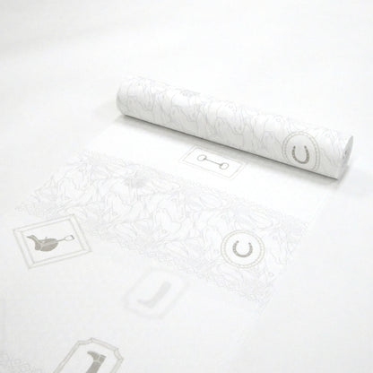 東レシルック 長襦袢 fuku-inner 「ホースパーク」ホワイト