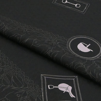 東レシルック 長襦袢 fuku-inner 「ホースパーク」ブラック