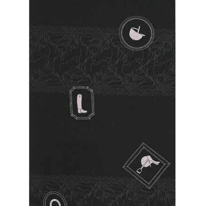 東レシルック 長襦袢 fuku-inner 「ホースパーク」ブラック