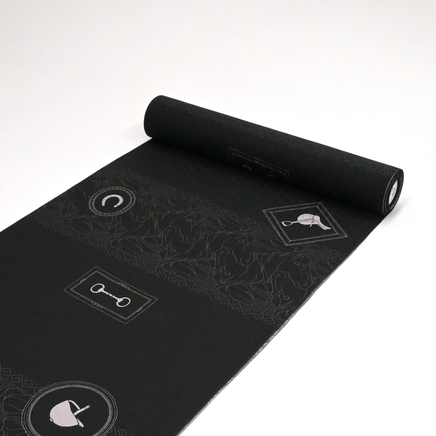 東レシルック 長襦袢 fuku-inner 「ホースパーク」ブラック