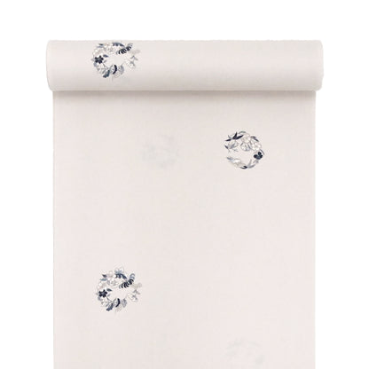 東レシルック 小紋 ～棗(なつめ)～「四季花の丸」胡粉色 【袷・単衣用】