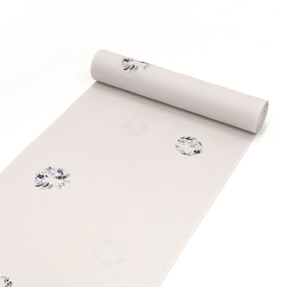 東レシルック 小紋 ～棗(なつめ)～「四季花の丸」胡粉色 【袷・単衣用】