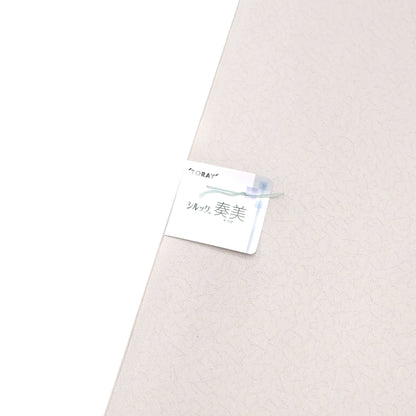 東レシルック 小紋 ～棗(なつめ)～「四季花の丸」胡粉色 【袷・単衣用】