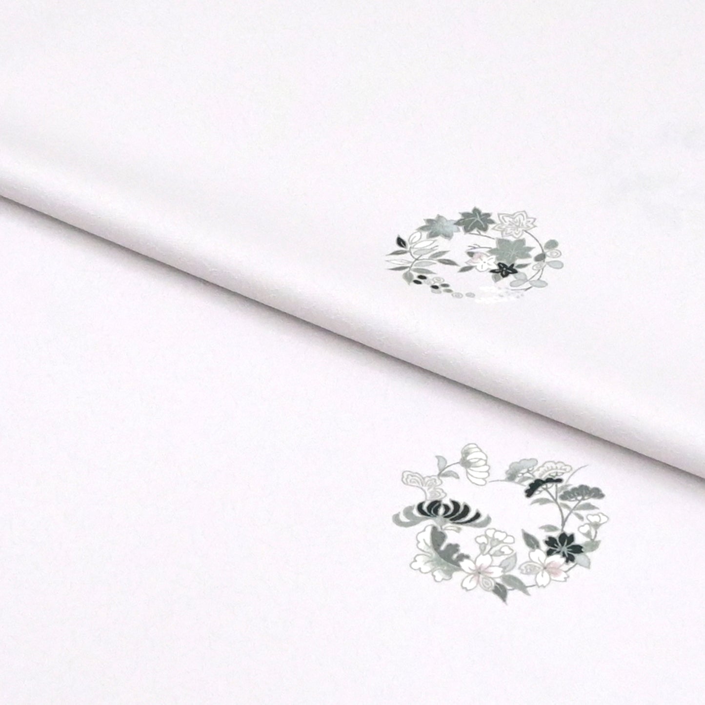 東レシルック 小紋 ～棗(なつめ)～「四季花の丸」桜色 【袷・単衣用】