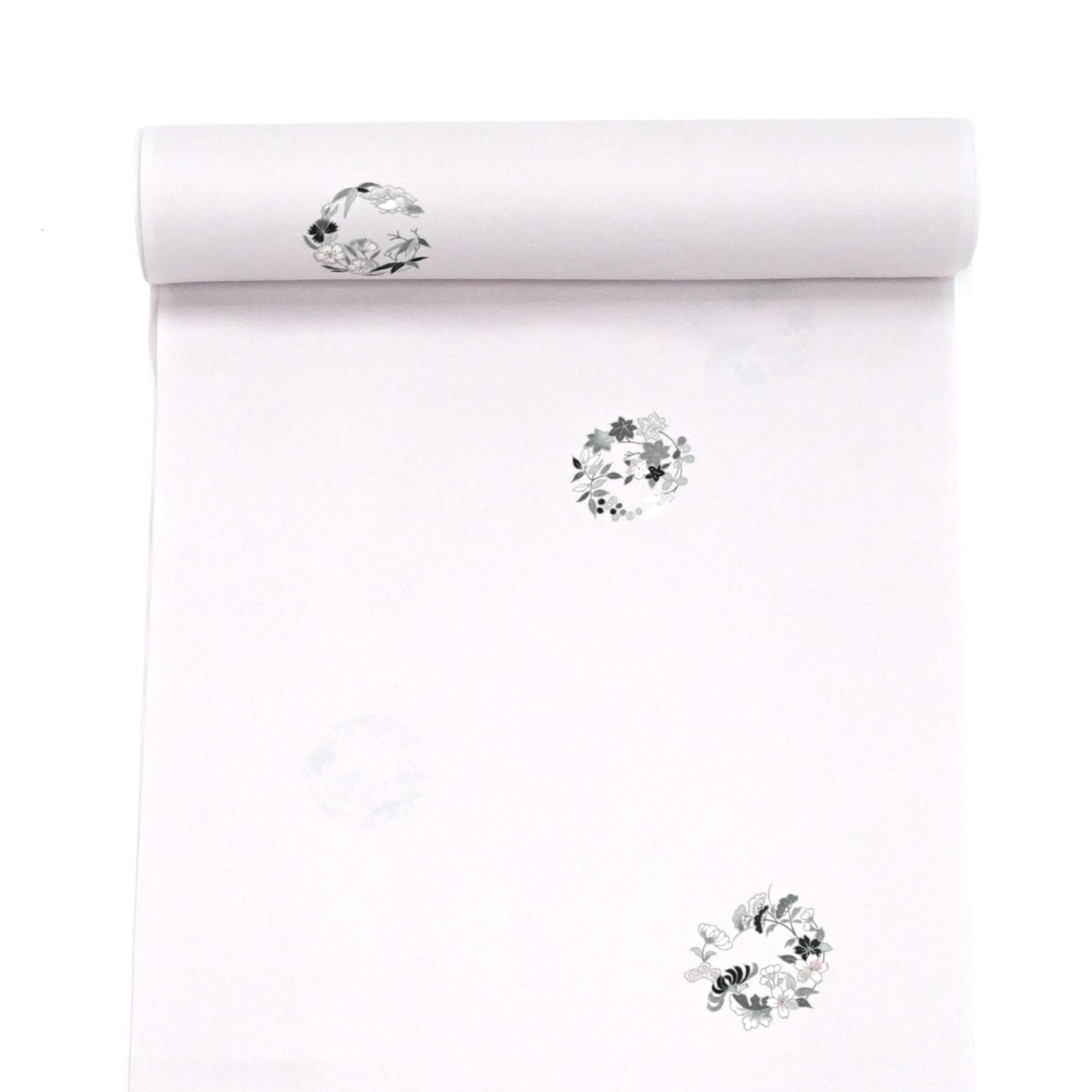 東レシルック 小紋 ～棗(なつめ)～「四季花の丸」桜色 【袷・単衣用】