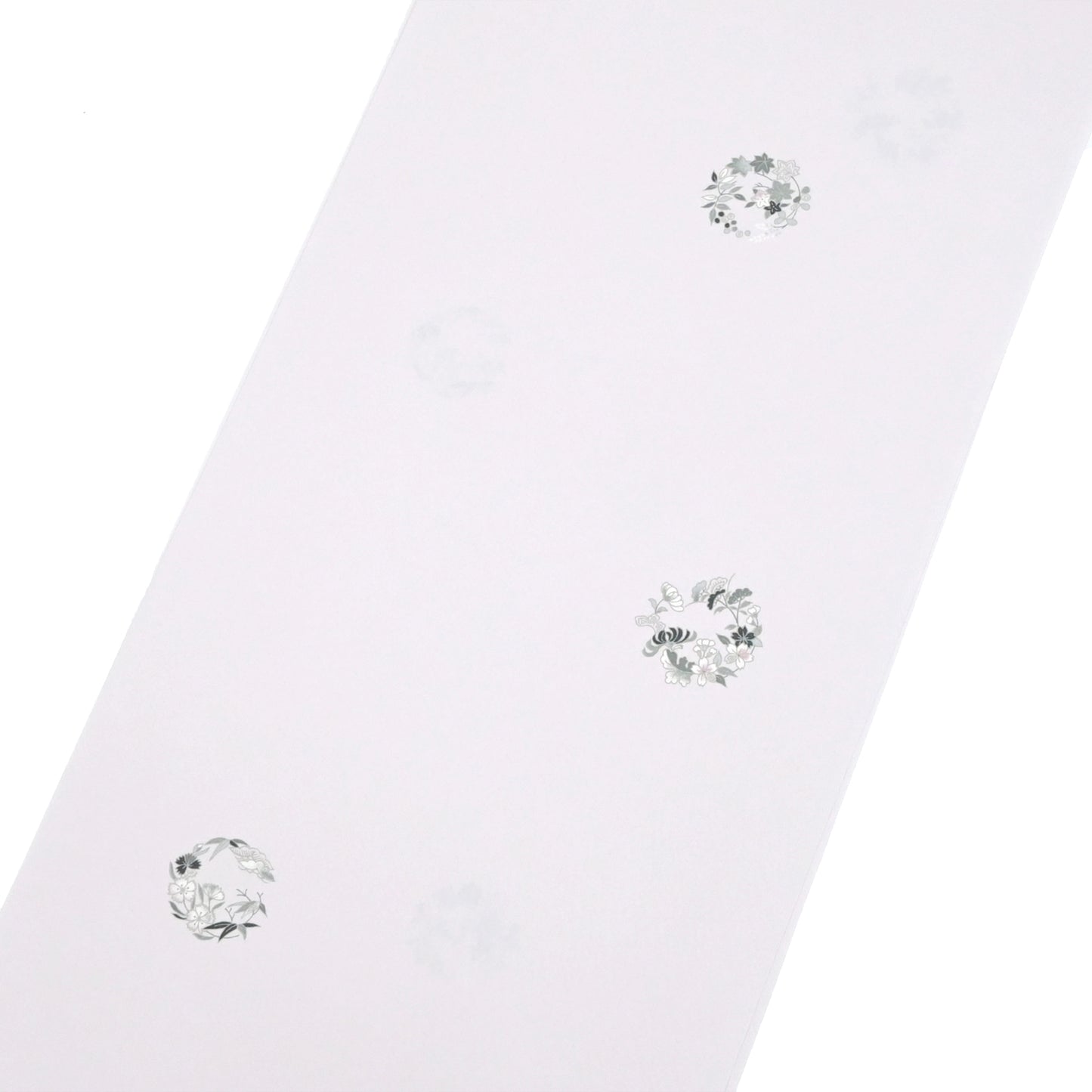 東レシルック 小紋 ～棗(なつめ)～「四季花の丸」桜色 【袷・単衣用】