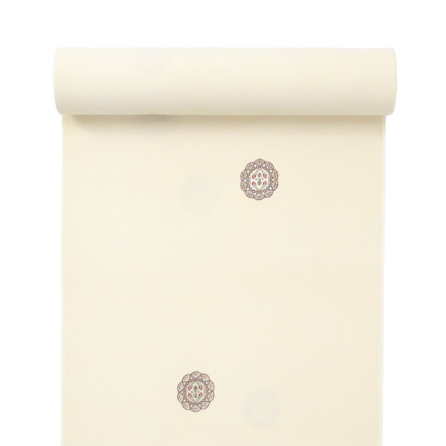 東レシルック≪美來≫ 小紋 華紋-練色 【袷・単衣用】