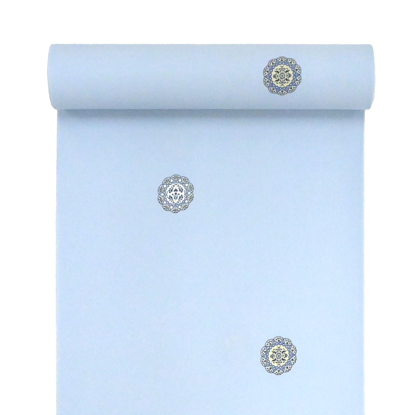 東レシルック≪美來≫ 小紋 華紋-蒼白色 【袷・単衣用】