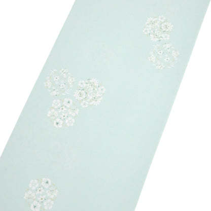 東レシルック≪美來≫ 小紋 花環-薄緑色 【袷・単衣用】