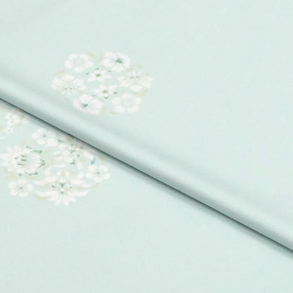 東レシルック≪美來≫ 小紋 花環-薄緑色 【袷・単衣用】