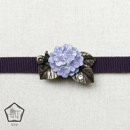 【数-SUU-】帯留め「紫陽花」