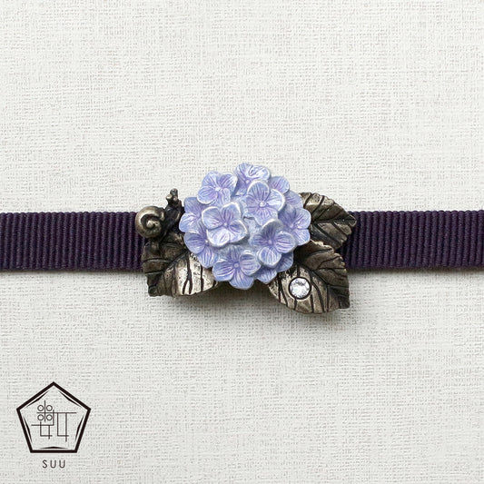 【数-SUU-】帯留め「紫陽花」