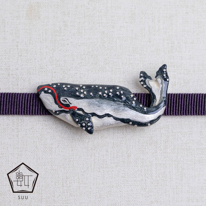 【数-SUU-】帯留め「宮本武蔵の鯨退治」