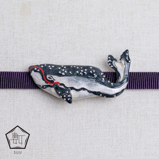 【数-SUU-】帯留め「宮本武蔵の鯨退治」