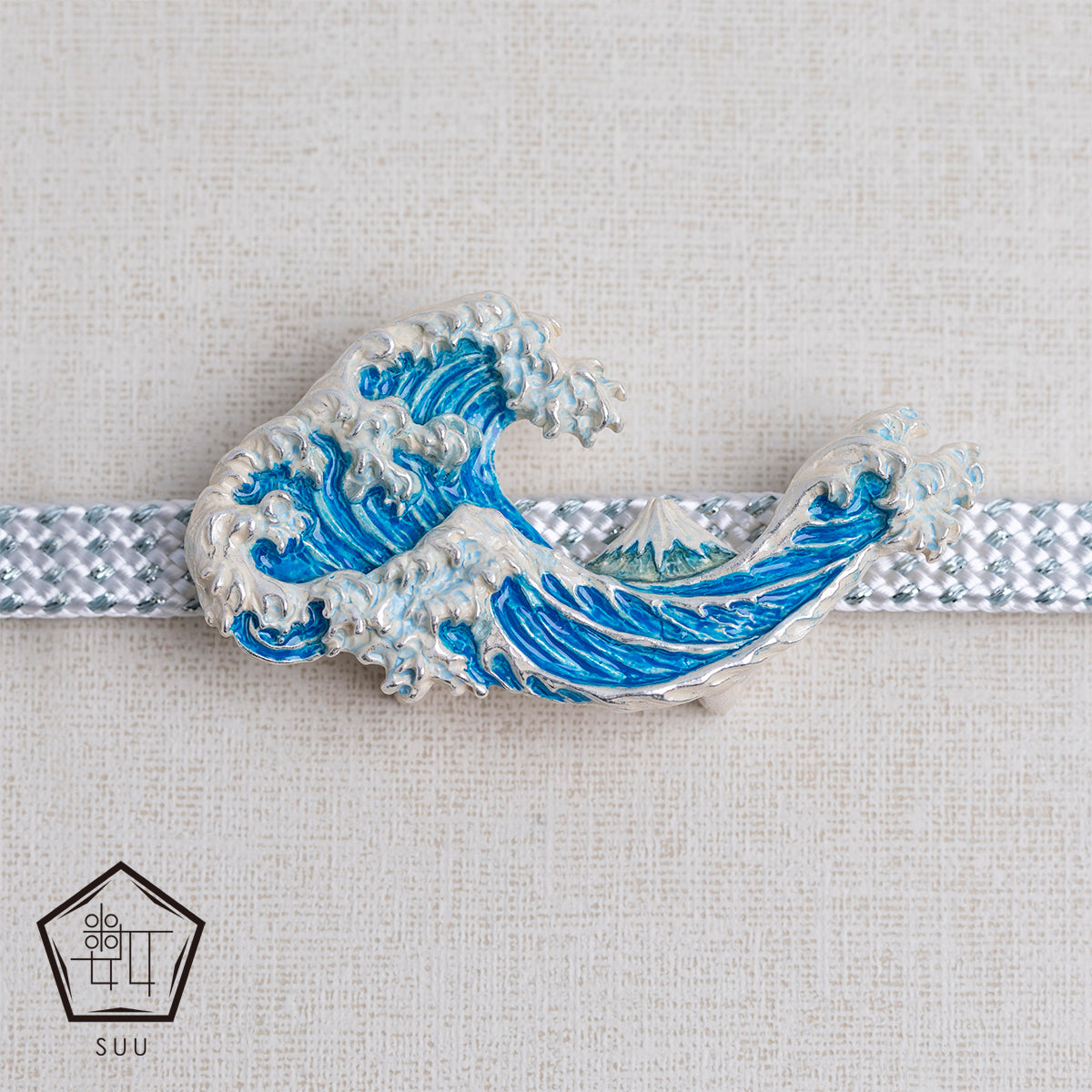 【数-SUU-】帯留め「神奈川沖浪裏」