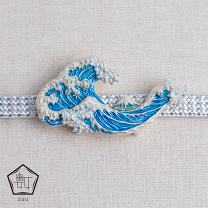 【数-SUU-】帯留め「神奈川沖浪裏」
