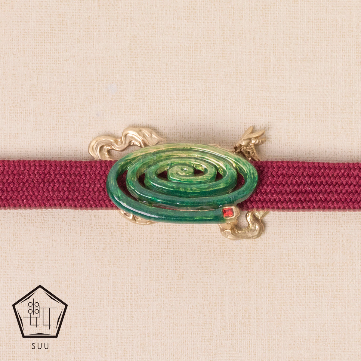 【数-SUU-】帯留め「蚊取り線香」