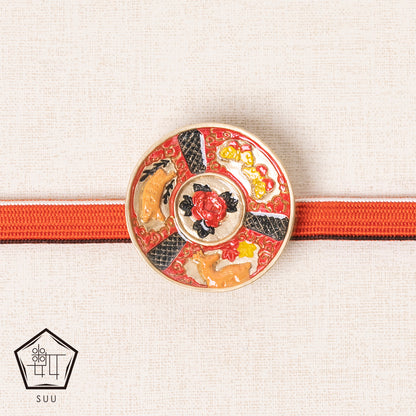 【数-SUU-】帯留め「猪鹿蝶」