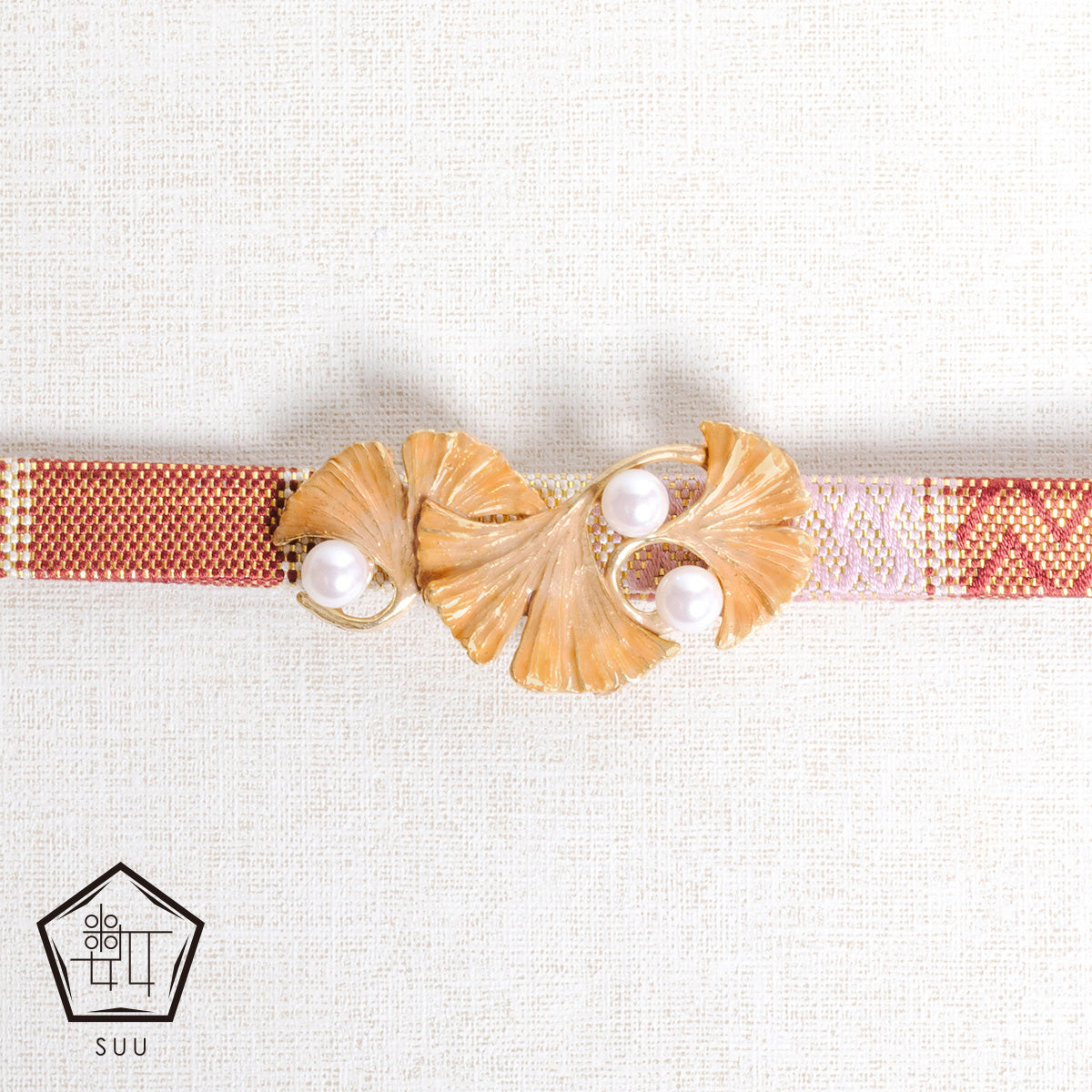 【数-SUU-】帯留め「イチョウ」