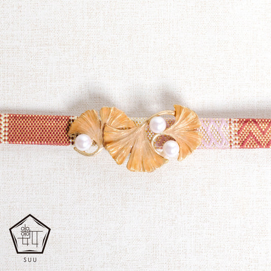 【数-SUU-】帯留め「イチョウ」