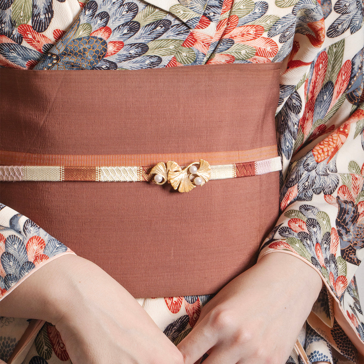 【数-SUU-】帯留め「イチョウ」