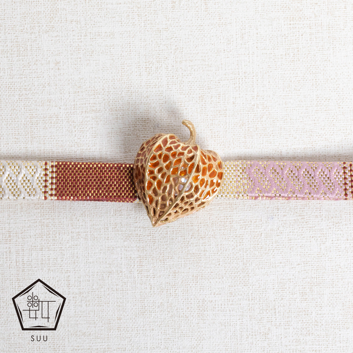 【数-SUU-】帯留め「鬼灯（ほおずき）」