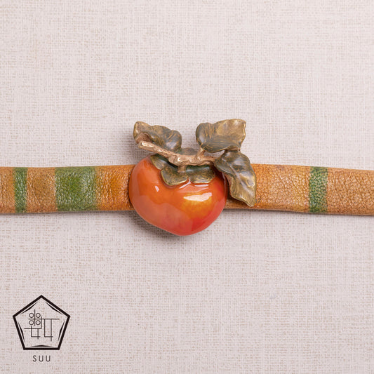 【数-SUU-】帯留め「柿」