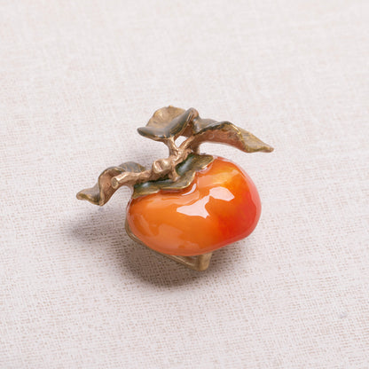 【数-SUU-】帯留め「柿」