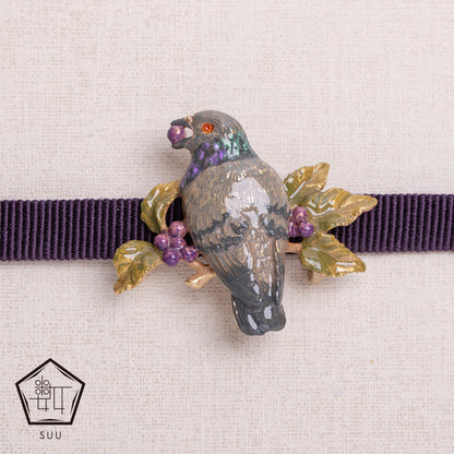 【数-SUU-】帯留め「カワラバト」