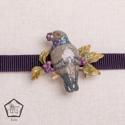 【数-SUU-】帯留め「カワラバト」