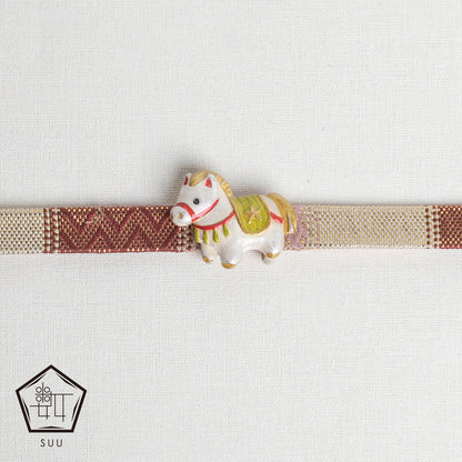 【数-SUU-】帯留め「午張り子」