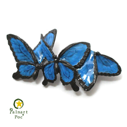 【Palnart Poc】ブローチ「オオルリアゲハ / Swallowtail」