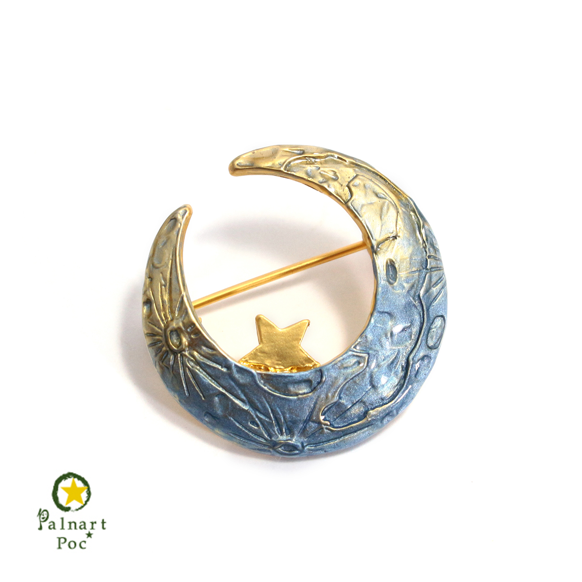 【Palnart Poc】ブローチ「フォン・ブラウン / Crescent-moon」