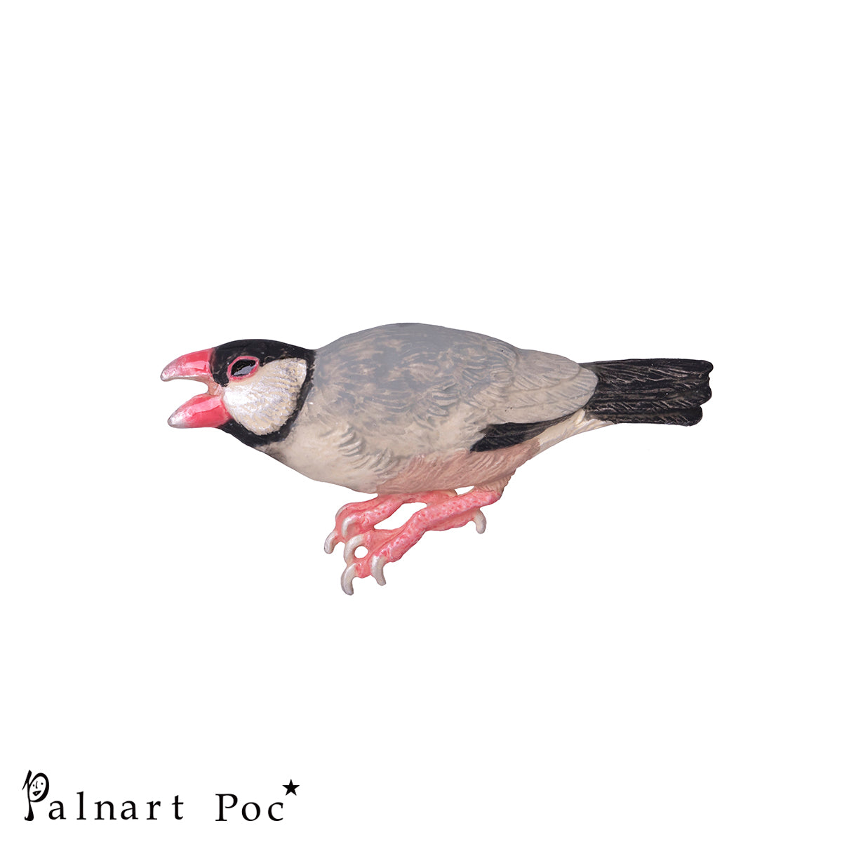 【Palnart Poc】ブローチ「文鳥 / ノーマル」Java sparrow