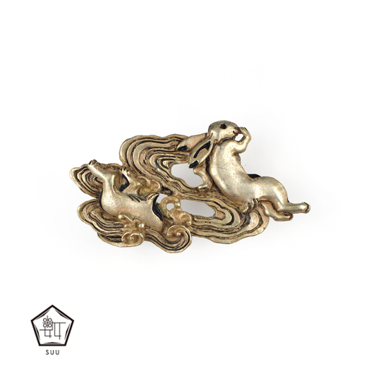 【数-SUU-】帯留め「鳥獣戯画・水遊び」